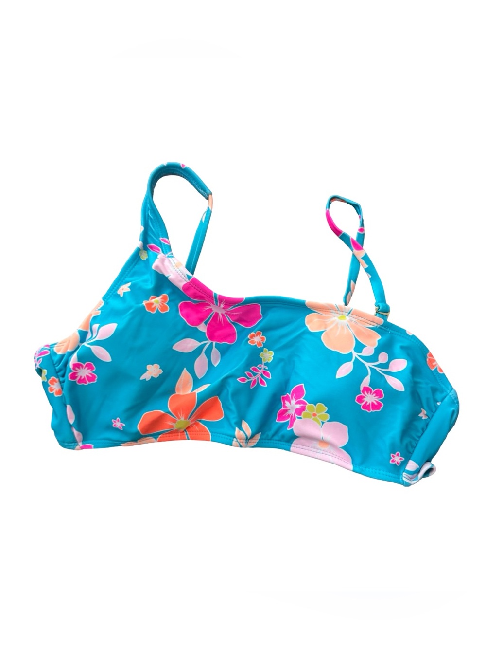 NOBO No Boundaries‎ Junior Tropical Floral Bikini Swim Top Large NWT